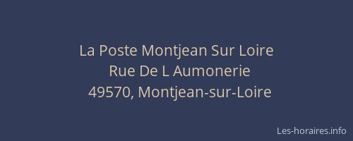 La Poste Montjean Sur Loire