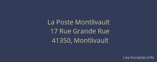 La Poste Montlivault