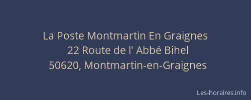 La Poste Montmartin En Graignes