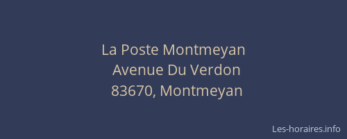 La Poste Montmeyan