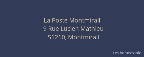 La Poste Montmirail