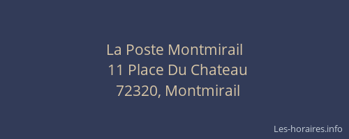 La Poste Montmirail