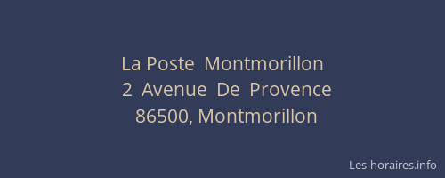 La Poste  Montmorillon