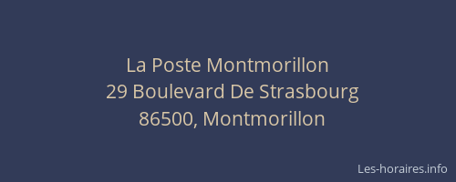 La Poste Montmorillon