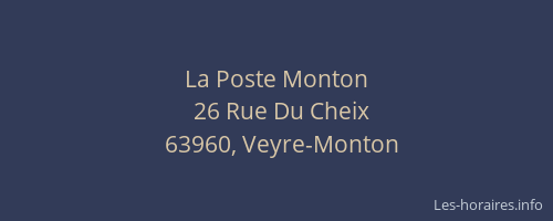 La Poste Monton