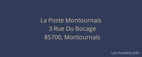 La Poste Montournais