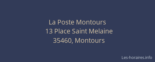 La Poste Montours