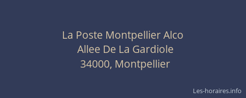 La Poste Montpellier Alco