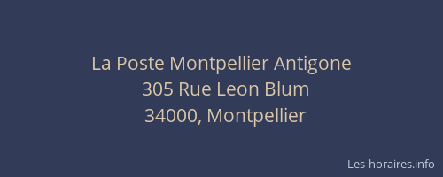 La Poste Montpellier Antigone