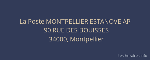 La Poste MONTPELLIER ESTANOVE AP