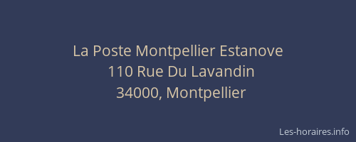 La Poste Montpellier Estanove