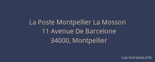 La Poste Montpellier La Mosson