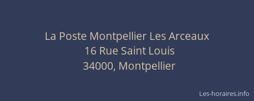 La Poste Montpellier Les Arceaux