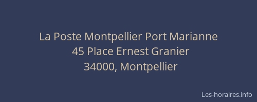 La Poste Montpellier Port Marianne