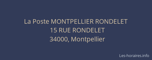 La Poste MONTPELLIER RONDELET