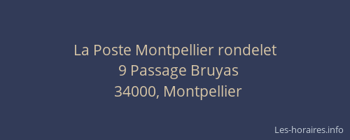 La Poste Montpellier rondelet