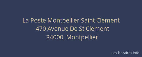 La Poste Montpellier Saint Clement