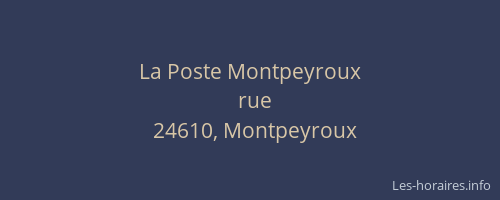 La Poste Montpeyroux