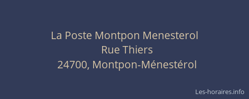 La Poste Montpon Menesterol