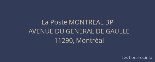 La Poste MONTREAL BP