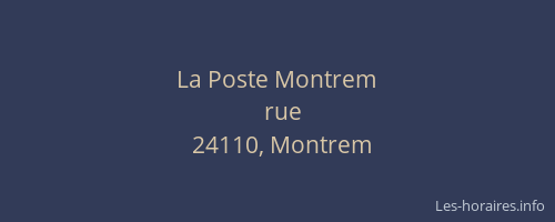 La Poste Montrem