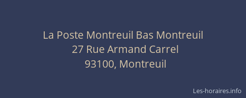 La Poste Montreuil Bas Montreuil