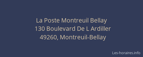 La Poste Montreuil Bellay