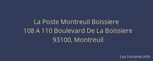 La Poste Montreuil Boissiere