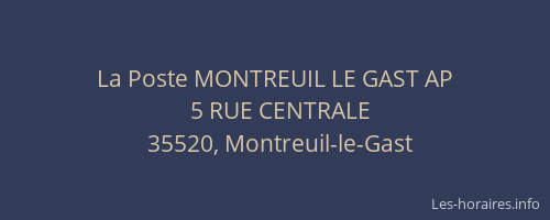La Poste MONTREUIL LE GAST AP