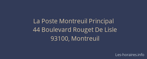 La Poste Montreuil Principal