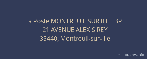 La Poste MONTREUIL SUR ILLE BP
