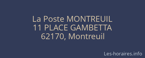 La Poste MONTREUIL