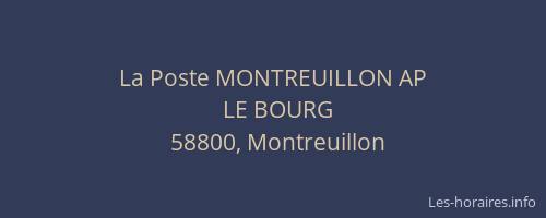 La Poste MONTREUILLON AP