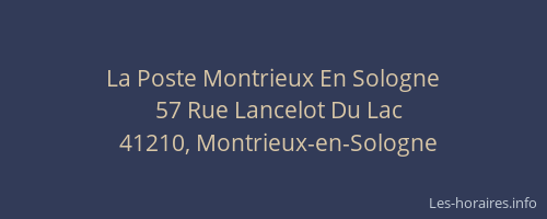 La Poste Montrieux En Sologne