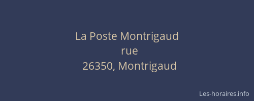 La Poste Montrigaud