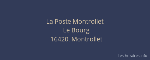 La Poste Montrollet