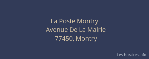 La Poste Montry