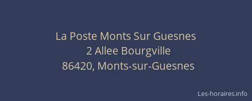 La Poste Monts Sur Guesnes