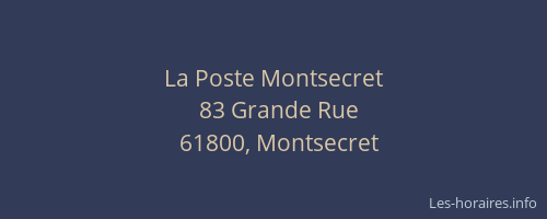La Poste Montsecret
