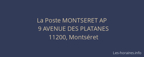 La Poste MONTSERET AP
