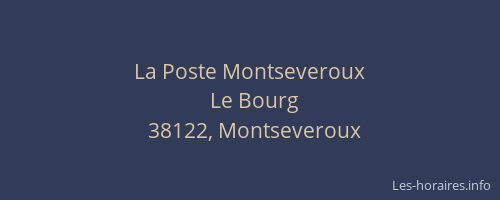 La Poste Montseveroux