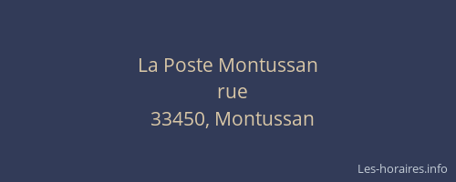La Poste Montussan