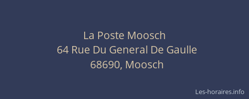La Poste Moosch