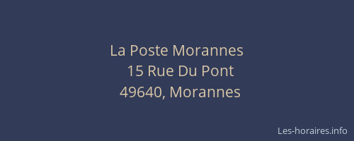 La Poste Morannes