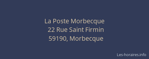 La Poste Morbecque