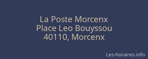 La Poste Morcenx
