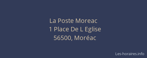 La Poste Moreac