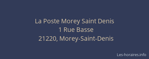 La Poste Morey Saint Denis