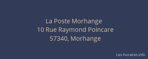 La Poste Morhange