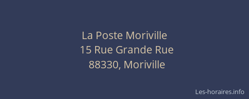 La Poste Moriville